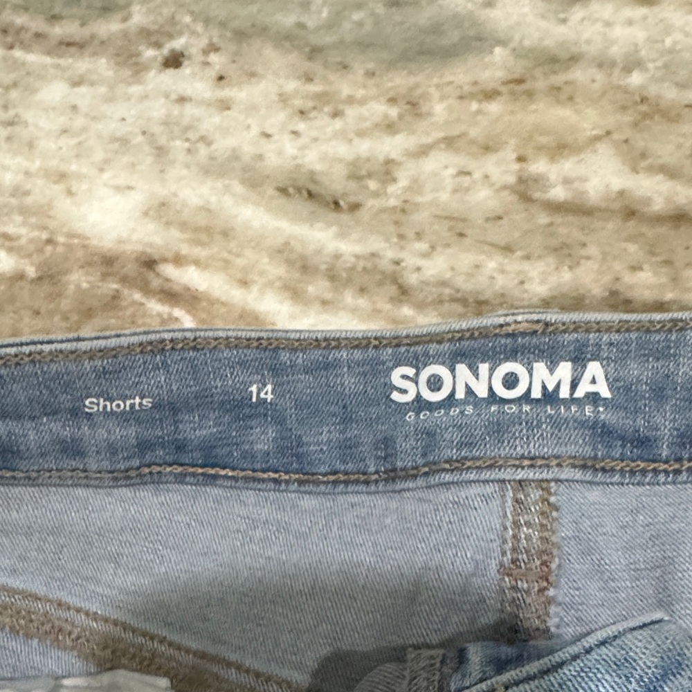 Sonoma Light Blue Rolled-Hem Denim Shorts - Picture 2 of 6